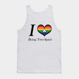 I Heart Being Two-Spirit Design Pride Flag Design Tank Top